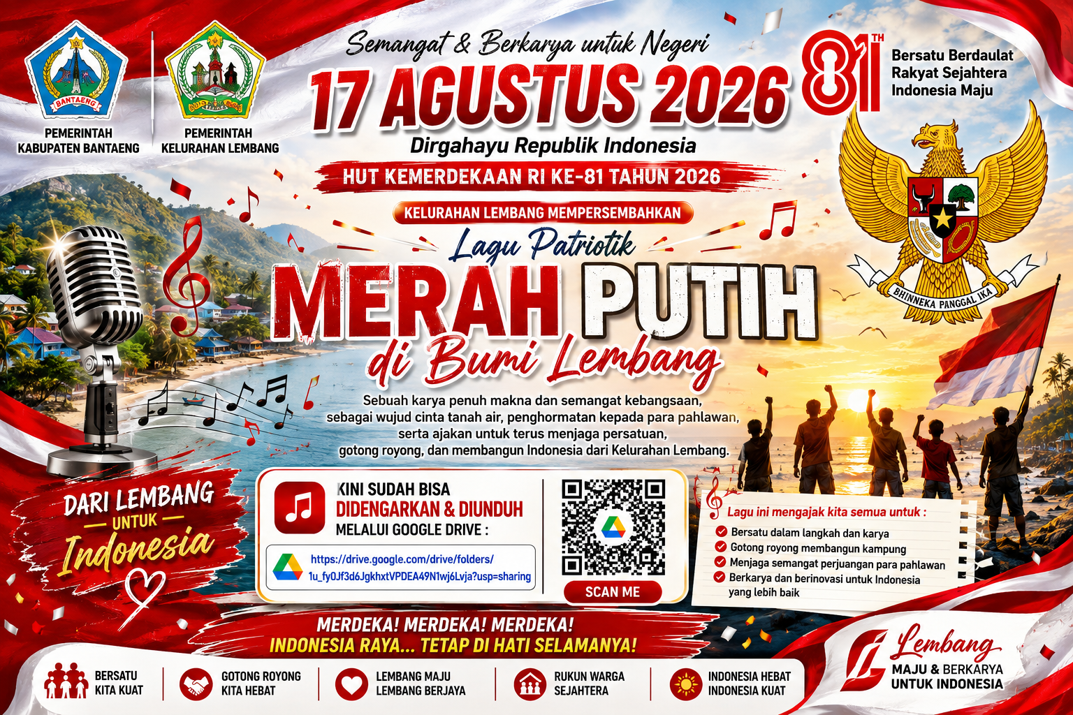 🎵 Dari Lembang Menggema untuk Indonesia! Lagu Patriotik "Merah Putih di Bumi Lembang" Resmi Diluncurkan Sambut HUT RI ke-81